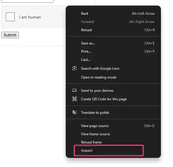 Opening Developer Tools