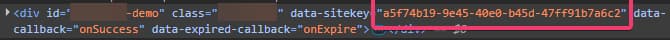 Finding the Sitekey